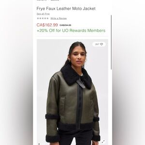 Frye Faux Leather Moto Jacket